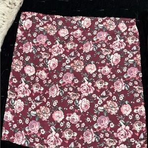 Floral Burgundy scarf